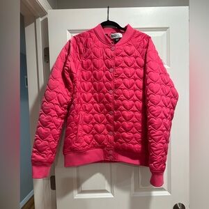 Beach Riot Heart Quilted Pink Jacket